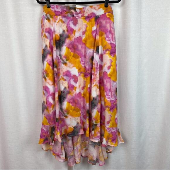 Torrid Pink&Orange Watercolor Tie Dye Skirt&Crop Set Sz.1 NWT - Picture 11 of 16